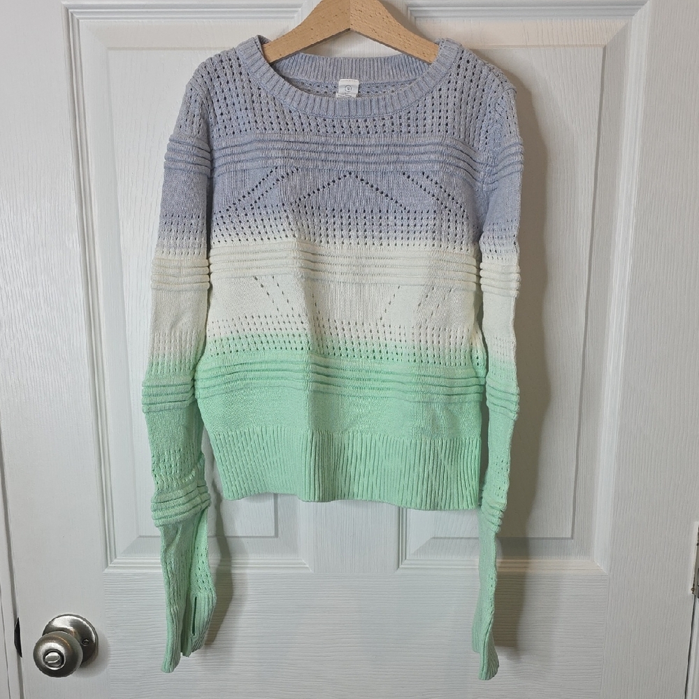 Ivivva by Lululemon Calm After Practice Sweater Open Knit, Girls Size 12